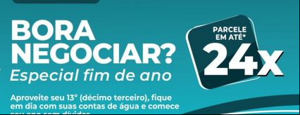BORA NEGOCIAR: Sanessol realiza campanha especial de final de ano para renegociação de dívidas BORA NEGOCIAR: Sanessol realiza campanha especial de final de ano para renegociação de dívidas